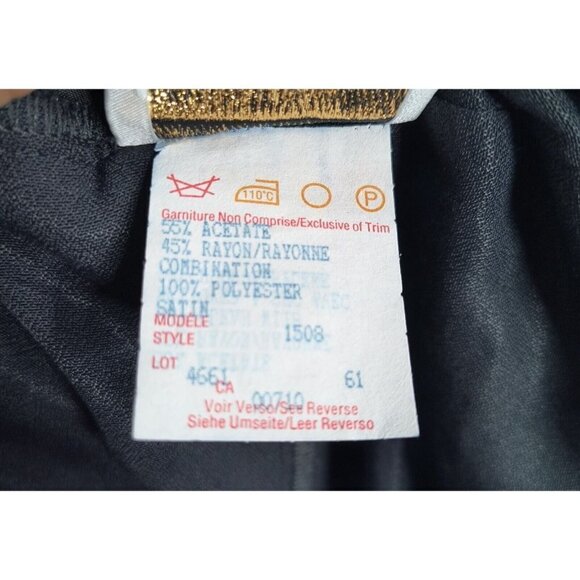 Joseph Ribkoff Dress 4 Black Sheath Peplum Sleeveless Mesh Round Neck FLAW - Picture 12 of 14